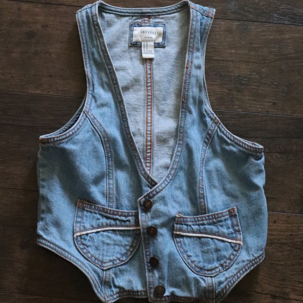 F21 Halter Jean Vest